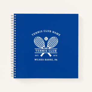 Benutzerdefinierter Rasen-Tennis-Club-Name und Spo Notizbuch