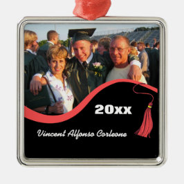 Benutzerdefinierter Red Tassel Abschluss Ornament Aus Metall