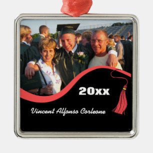 Benutzerdefinierter Red Tassel Abschluss Ornament Aus Metall