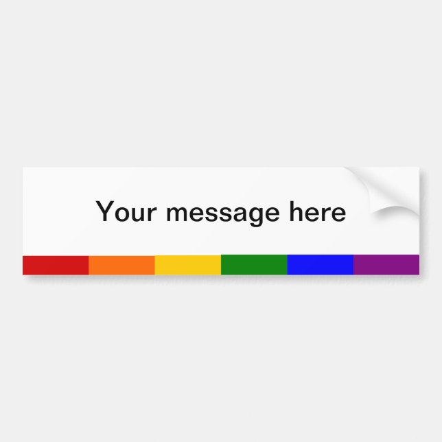 Benutzerdefinierter Regenbogen Autoaufkleber (Vorne)