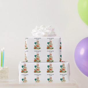 Benutzerdefinierter Retro-Kakadu Junior Padel Club Geschenkpapier