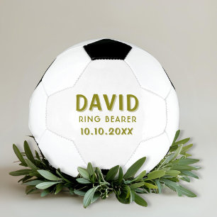 Benutzerdefinierter Ringträger Name Hochzeitsdatum Fußball