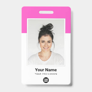 Benutzerdefinierter rosa Mitarbeiter Lila Name des Ausweis