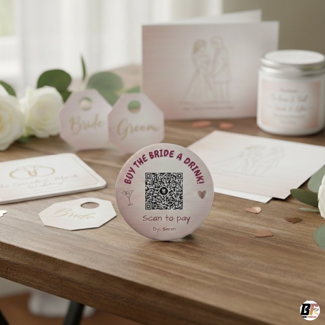Benutzerdefinierter Roségold-QR-Code "Kauf der Bra Button (Von Creator hochgeladen)