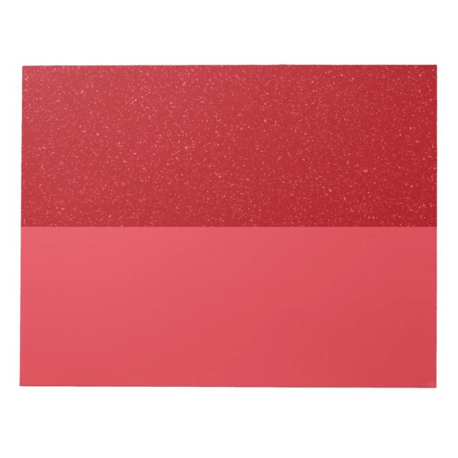 Benutzerdefinierter roter Glitzer Top Notepad Notizblock (Vorderseite)