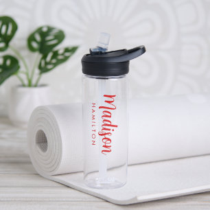 Benutzerdefinierter roter Skriptname Trinkflasche