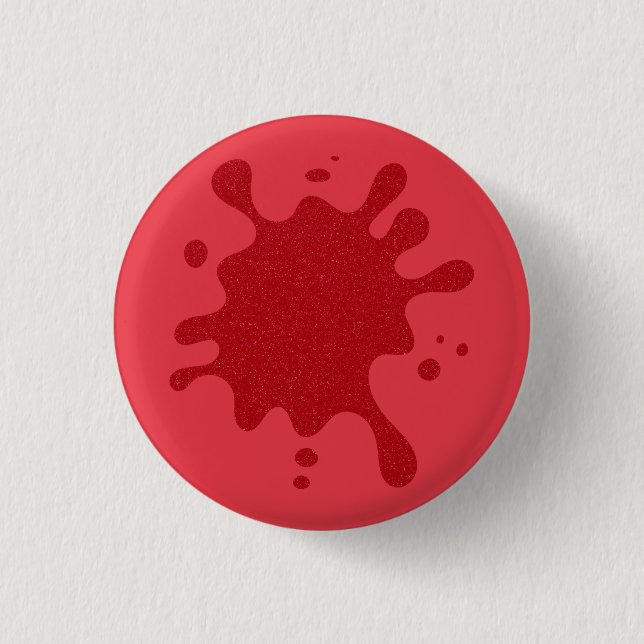 Benutzerdefinierter roter Spritzbutton – Bearbeitb Button (Vorderseite)