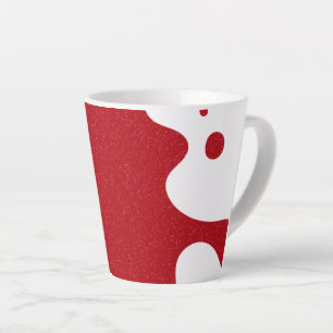 Benutzerdefinierter roter und weißer Blob-Becher – Milchtasse