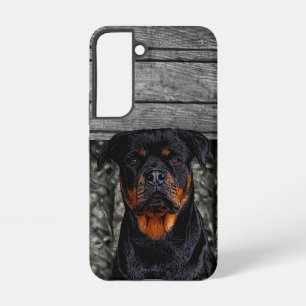 Benutzerdefinierter Rottweiler-Name Hund Camo Rust Samsung Galaxy Hülle