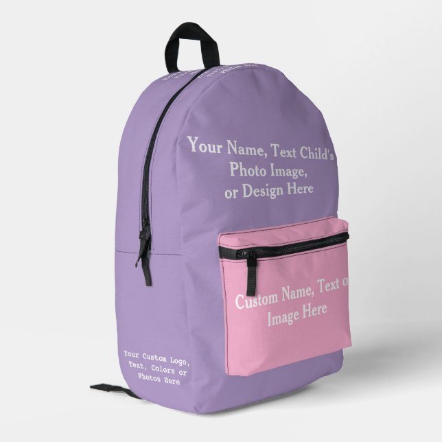 Benutzerdefinierter Rucksack + Namensmarken für Ki (Rückseitige Ecke links)