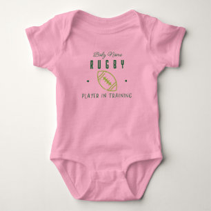 Benutzerdefinierter Rugby-Player beim Training Nie Baby Strampler