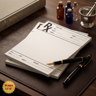 Benutzerdefinierter RX-Rezeptblock Arzt Apotheker Notizblock
