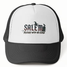 Benutzerdefinierter Salem-Leder-Patch-Trucker-Hut