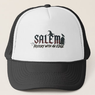 Benutzerdefinierter Salem-Leder-Patch-Trucker-Hut Truckerkappe