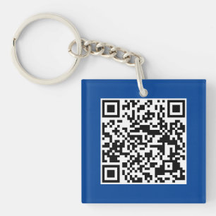 Benutzerdefinierter Schlüsselanhänger für Blue QR 