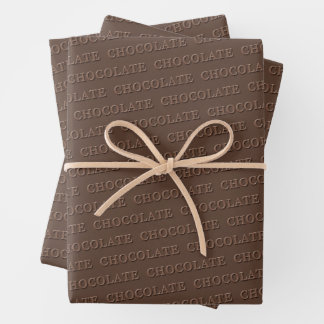 Benutzerdefinierter Schokoladentext Geschenkpapier Set