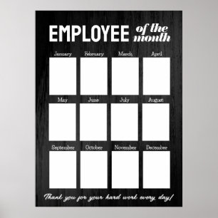 Benutzerdefinierter schwarzer Foto-Mitarbeiter der Poster