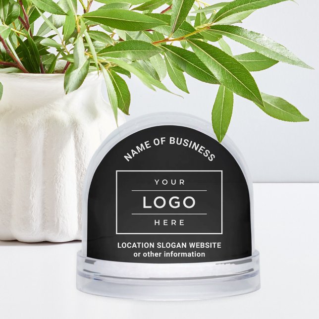 Benutzerdefinierter schwarzer Geschäftsname und Lo Schneekugeln (Von Creator hochgeladen)