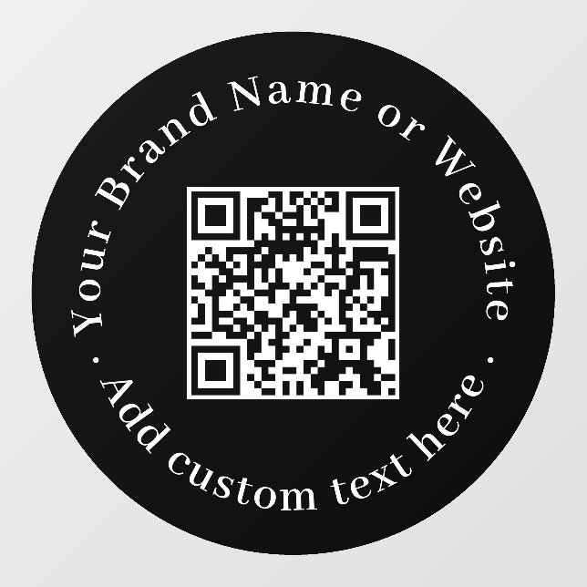 Benutzerdefinierter schwarzer QR-Code | Moderne Ge Fensteraufkleber (Blatt)