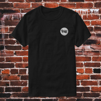 Benutzerdefinierter schwarzer T - Shirt mit Logo f