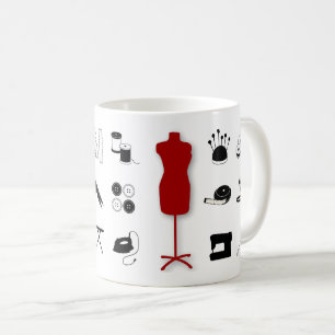 Benutzerdefinierter "Sew Right" Becher für Künstle Kaffeetasse