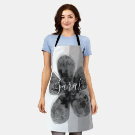 Benutzerdefinierter Signaturname Schwarze Abstrakt Schürze