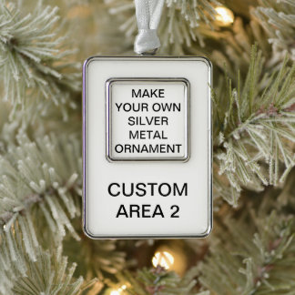 Benutzerdefinierter silberfarbener Metall-Weihnach Rahmen-Ornament Silber