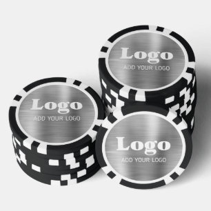 Benutzerdefinierter silbermetallic Stil Firmenlogo Pokerchips