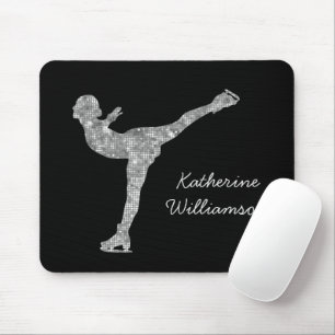 Benutzerdefinierter Skaten-Ice-Skaten-Silberschimm Mousepad