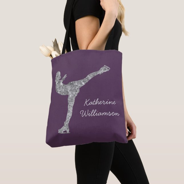 Benutzerdefinierter Skaten-Ice-Skaten-Silberschimm Tasche (Von Nahem)