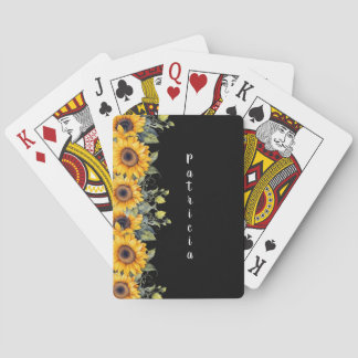 Benutzerdefinierter Skriptname Moderne Sonnenblume Spielkarten