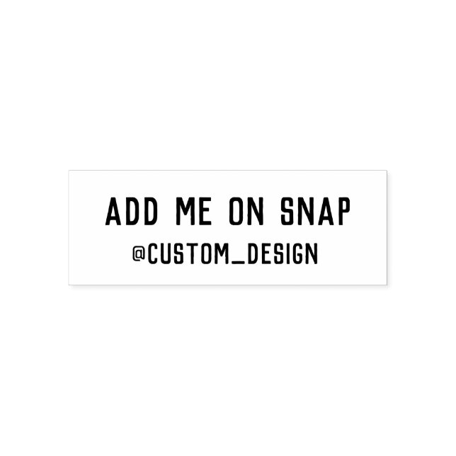 Benutzerdefinierter Snapchat-Stempel Permastempel (Design)