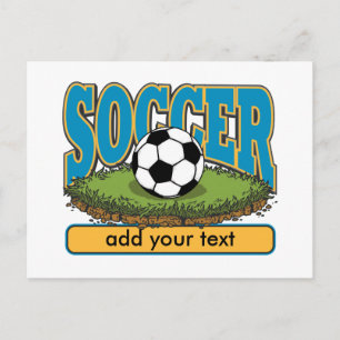 Benutzerdefinierter Soccer Hinzufügen von Text Postkarte