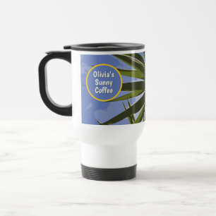 Benutzerdefinierter Sonniger Kaffee Tropical Yucca Reisebecher