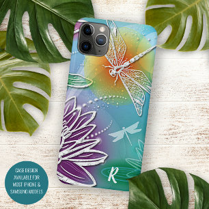 Benutzerdefinierter Spaß Libelle Bunt Modern Frühl Case-Mate iPhone Hülle
