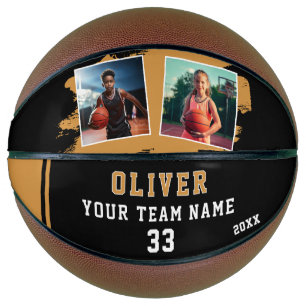 Benutzerdefinierter Spielername Nummer Team 2 Foto Basketball