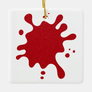 Benutzerdefinierter Spritz-Tomatenroter Schmuck – Keramikornament