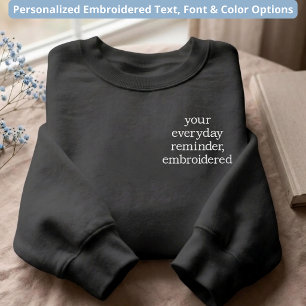 Benutzerdefinierter Spruch Krankenschwester Lehrer Besticktes Sweatshirt