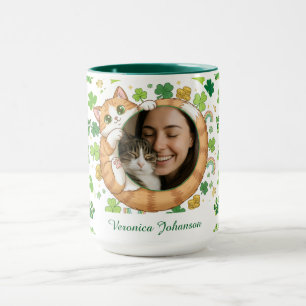 Benutzerdefinierter St. Patrick's Day Lucky Cat Fo Tasse