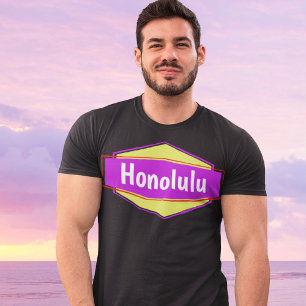 Benutzerdefinierter Stadtname für Text zurückrufen T-Shirt