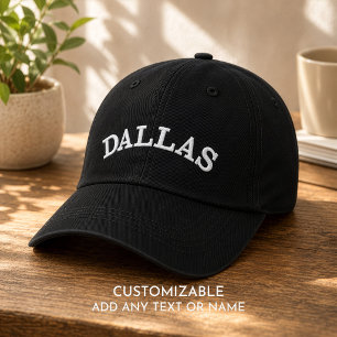 Benutzerdefinierter Stadtname Stylisch Minimalisti Bestickte Baseballkappe