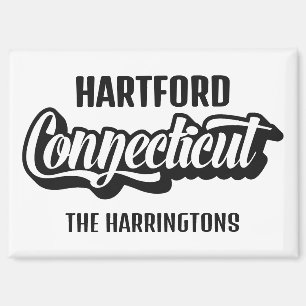 Benutzerdefinierter Standort & Name Connecticut Magnet