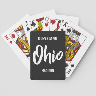 Benutzerdefinierter Standort, Name & Farbe Ohio Spielkarten