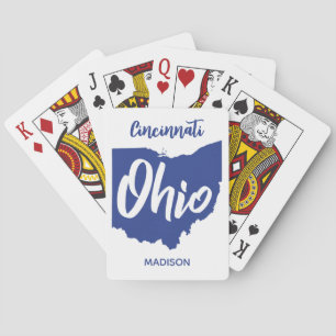 Benutzerdefinierter Standort & Name Ohio Spielkarten