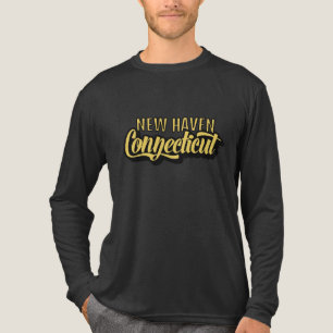 Benutzerdefinierter Standort & Text Connecticut Tri-Blend Shirt
