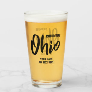 Benutzerdefinierter Standort & Text Ohio Glas