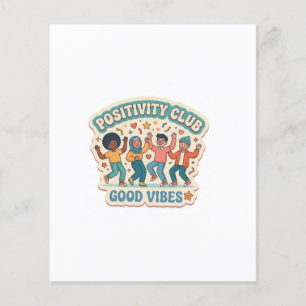 Benutzerdefinierter Stanzaufkleber 'Positivity Clu Flyer