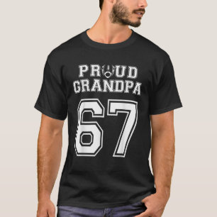 Benutzerdefinierter stolzer Fußball-Opa Nummer 67 T-Shirt