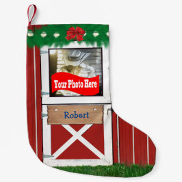 Benutzerdefinierter Strumpf (Ihr Foto) der Barentt Kleiner Weihnachtsstrumpf