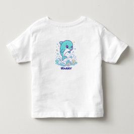 Benutzerdefinierter süßer Delfin mit Blasen-Splash Kleinkind T-shirt